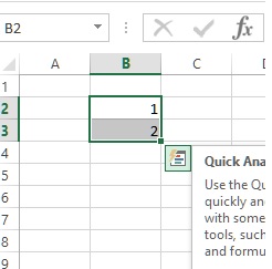 auto fill count in ms excel