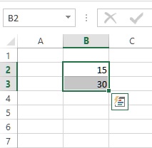 writing table in excel
