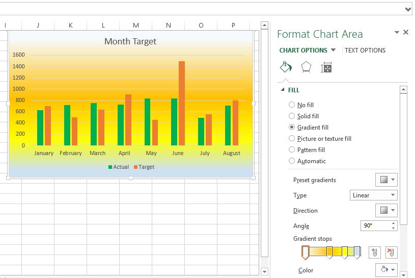 Excel Chart Background Color