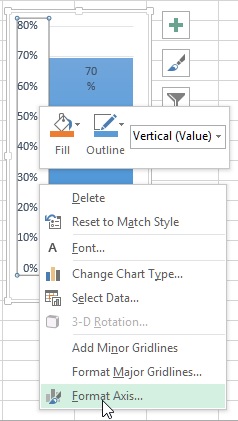 Format axis in Excel chart