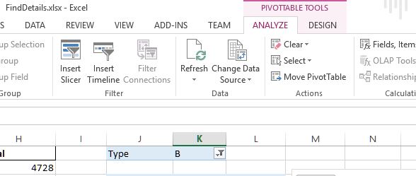 Pivot Table contextual tabs on the ribbon in Excel
