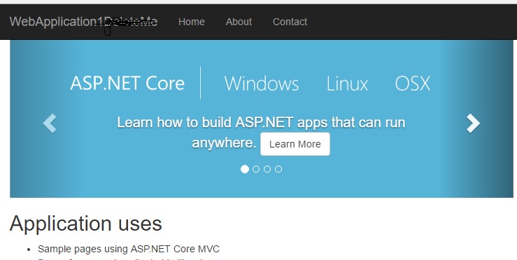 ASP.NET Core sample application
