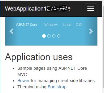 Mobile friendly ASP.NET Core application