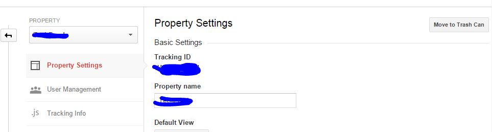Google Analytics property settings