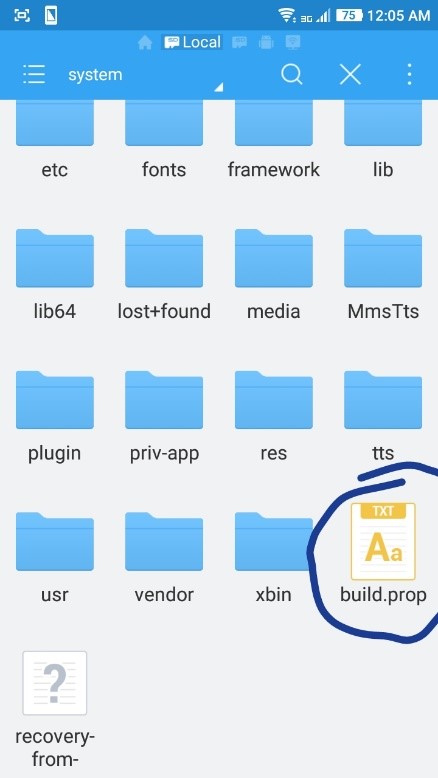 Build.prop file