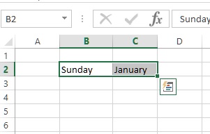 fill weekday in excel