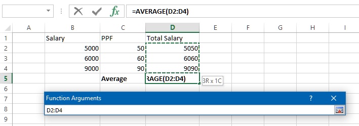 select range in ms excel