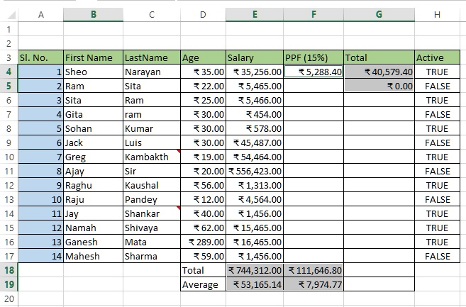 Selecting all formula cells in MS Excel